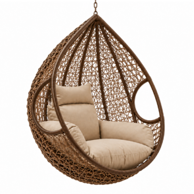 Rijoka Hangstoel Eggy Twisted - Bruin | Eigen Ontwerp