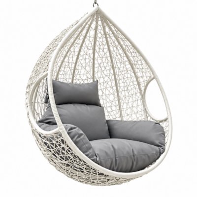 Rijoka Hangstoel Eggy Twisted - Wit | Eigen Ontwerp