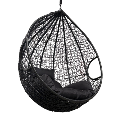 Rijoka Hangstoel Eggy Twisted - Zwart | Eigen Ontwerp