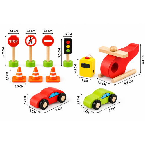 Rijoka Houten Parkeergarage - Parking met lift - Inclusief accessoires - 48x36x42cm - Afbeelding 4
