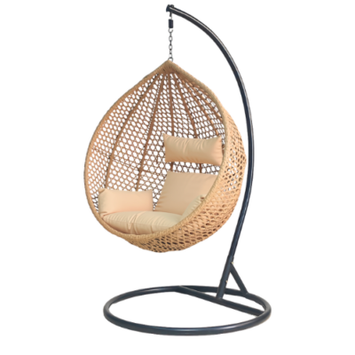 Rijoka Hangstoel Eggy Super Star Schommelstoel - Beige Rattan